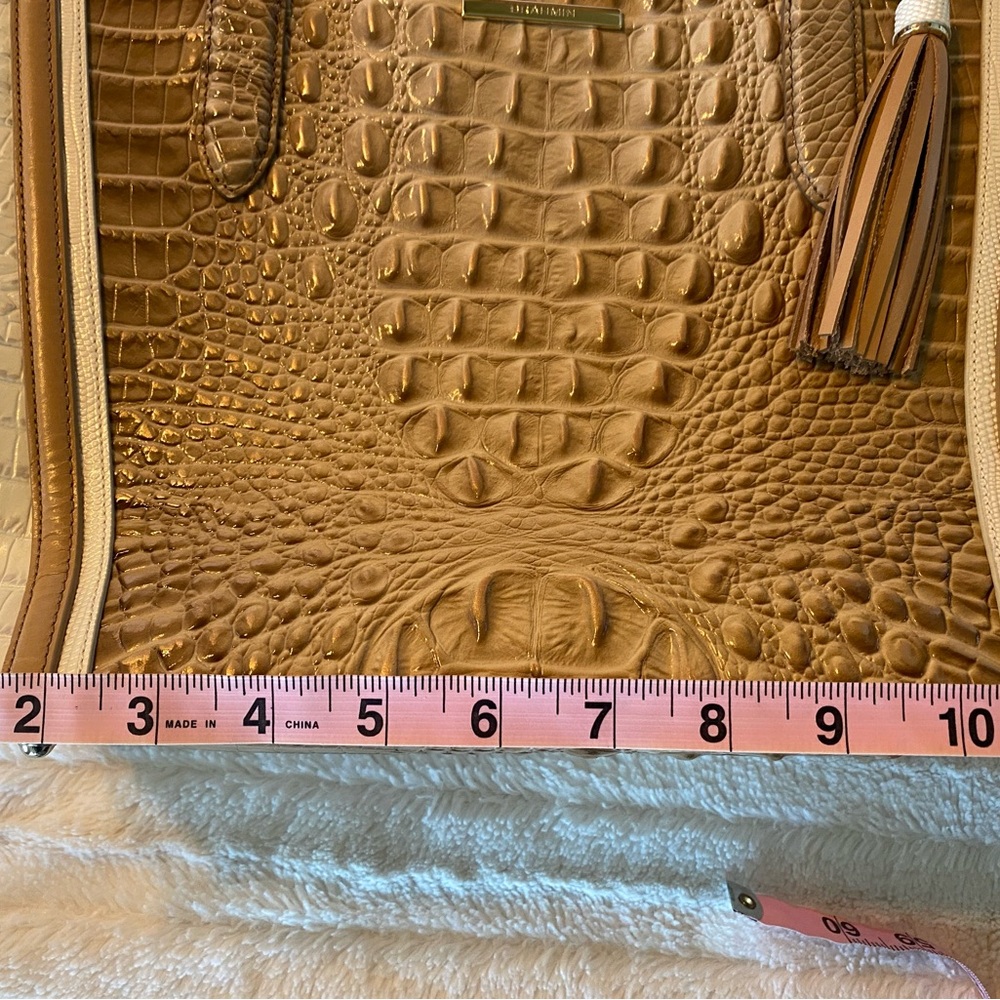 Brahmin Beige Croc-Embossed Handbag - Picture 6 of 8